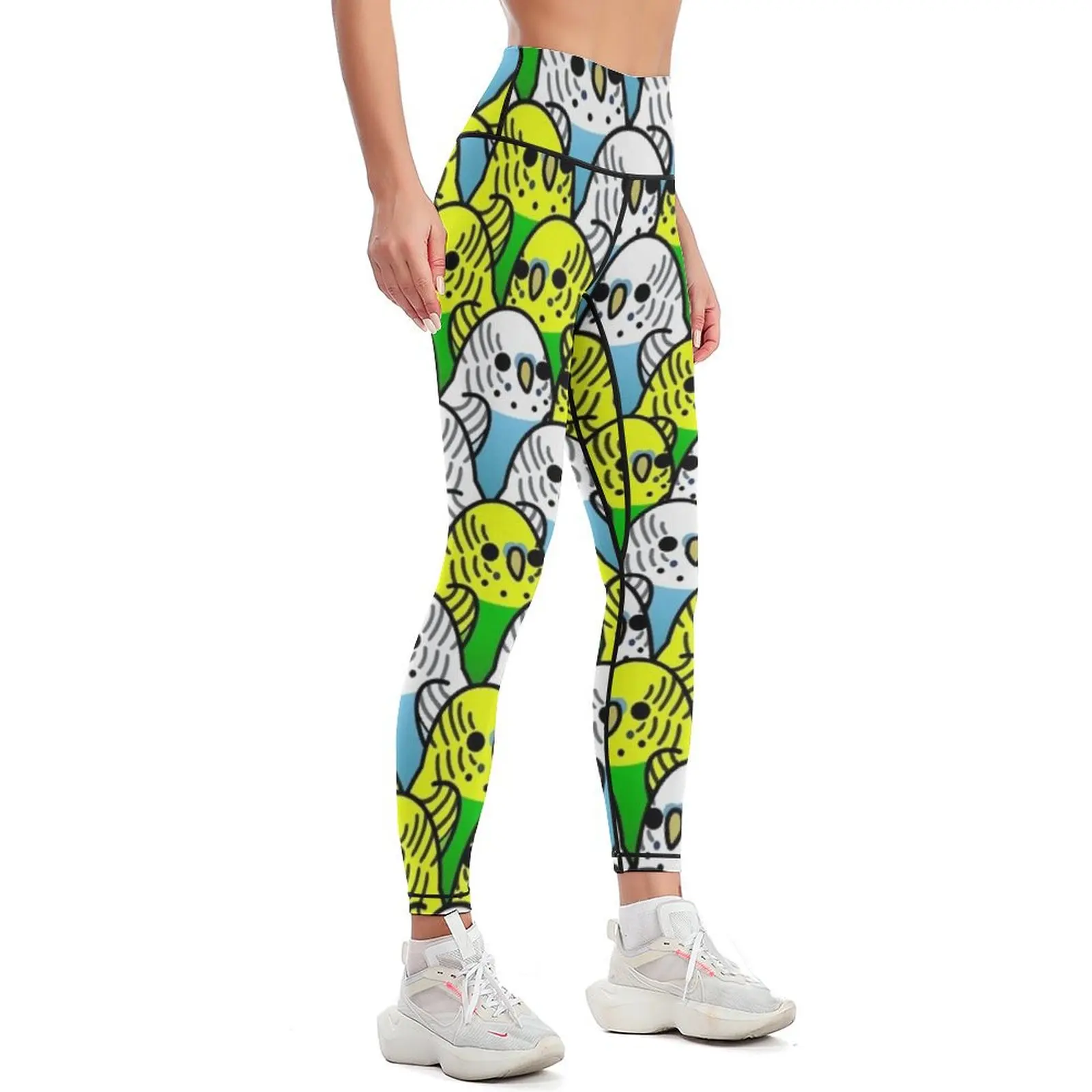 Too Many Birds! - Budgie Squad 1 Leggings harem pants Fitness's gym clothes Womens Leggings