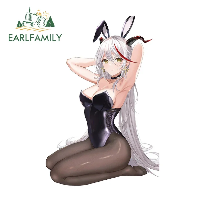 

EARLFAMILY Fox Girl Car Sticker Car Accessories Decal Air Conditioner Vinyl Waterproof Rearview Mirror Motorcycle Decoration