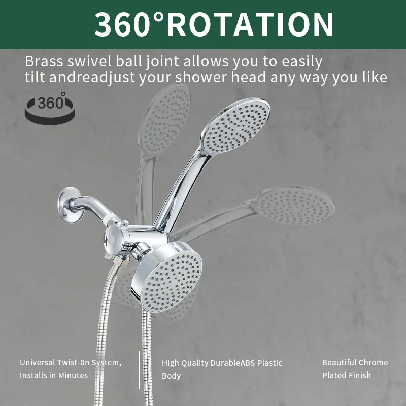 Handheld Shower Head Two In One Shower Shower Long Hose Three Way Water Distributor Bathtub Showers Mounted Set Accessories