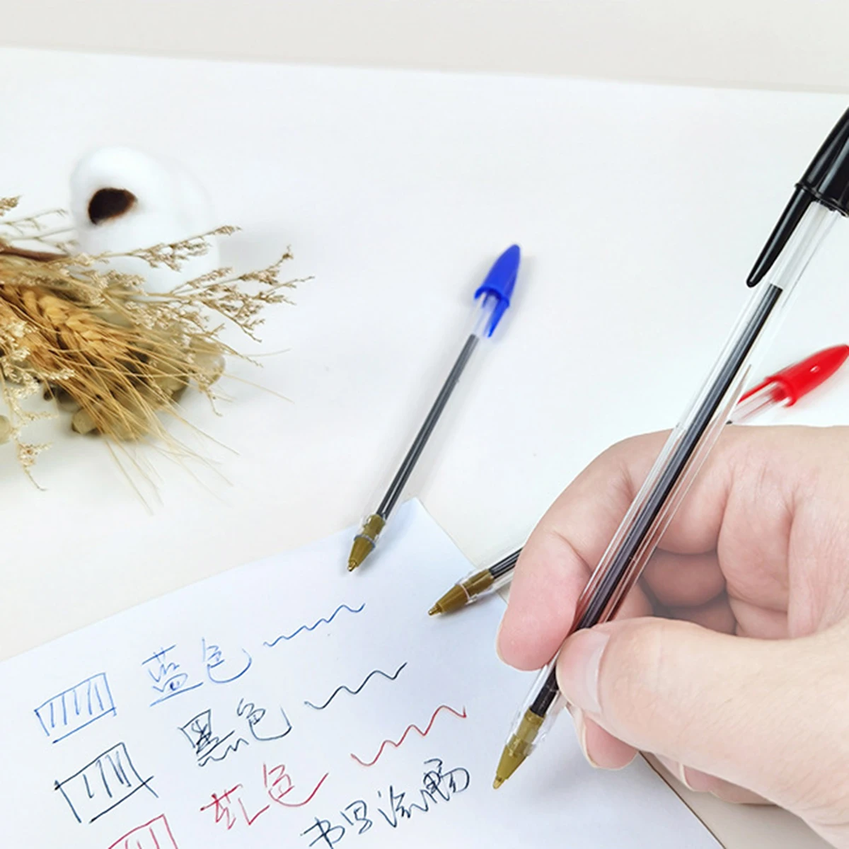 

10/15 шт. шариковые ручки 1 мм, черные/красные/синие, долговечные, милые, портативные, радужные, канцелярские товары для офиса, школьные принадлежности для детей, инструмент для письма