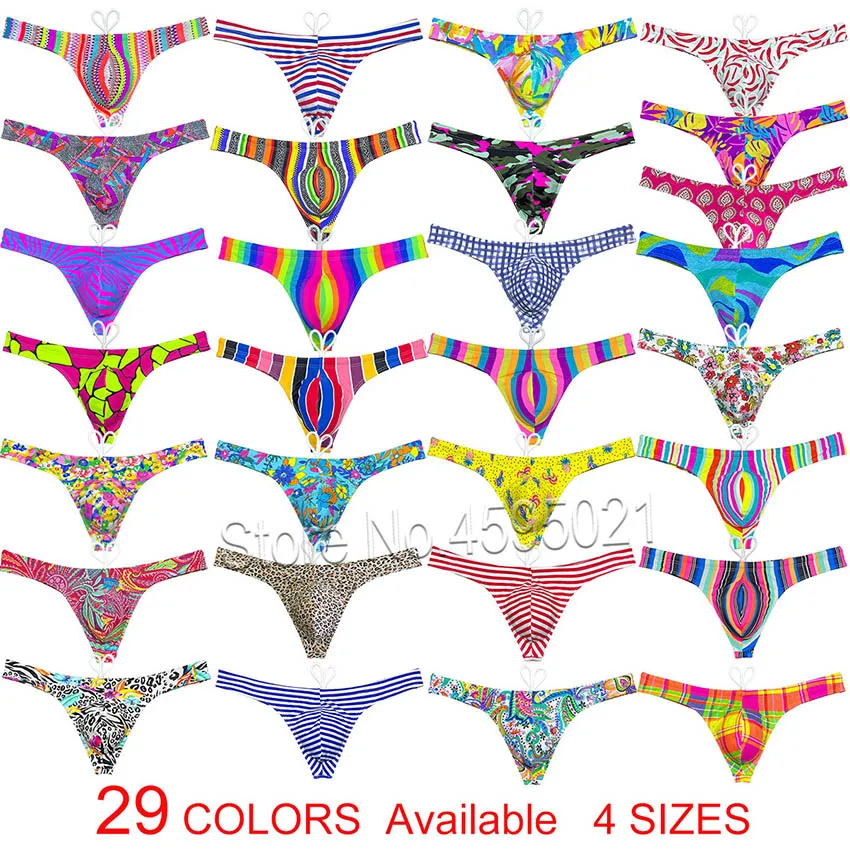 

Men Colorful Male Underpants Bikini Swimwear Ice Silk Lining Swim Thong Swimsuit Beachwear Surfing Trunks