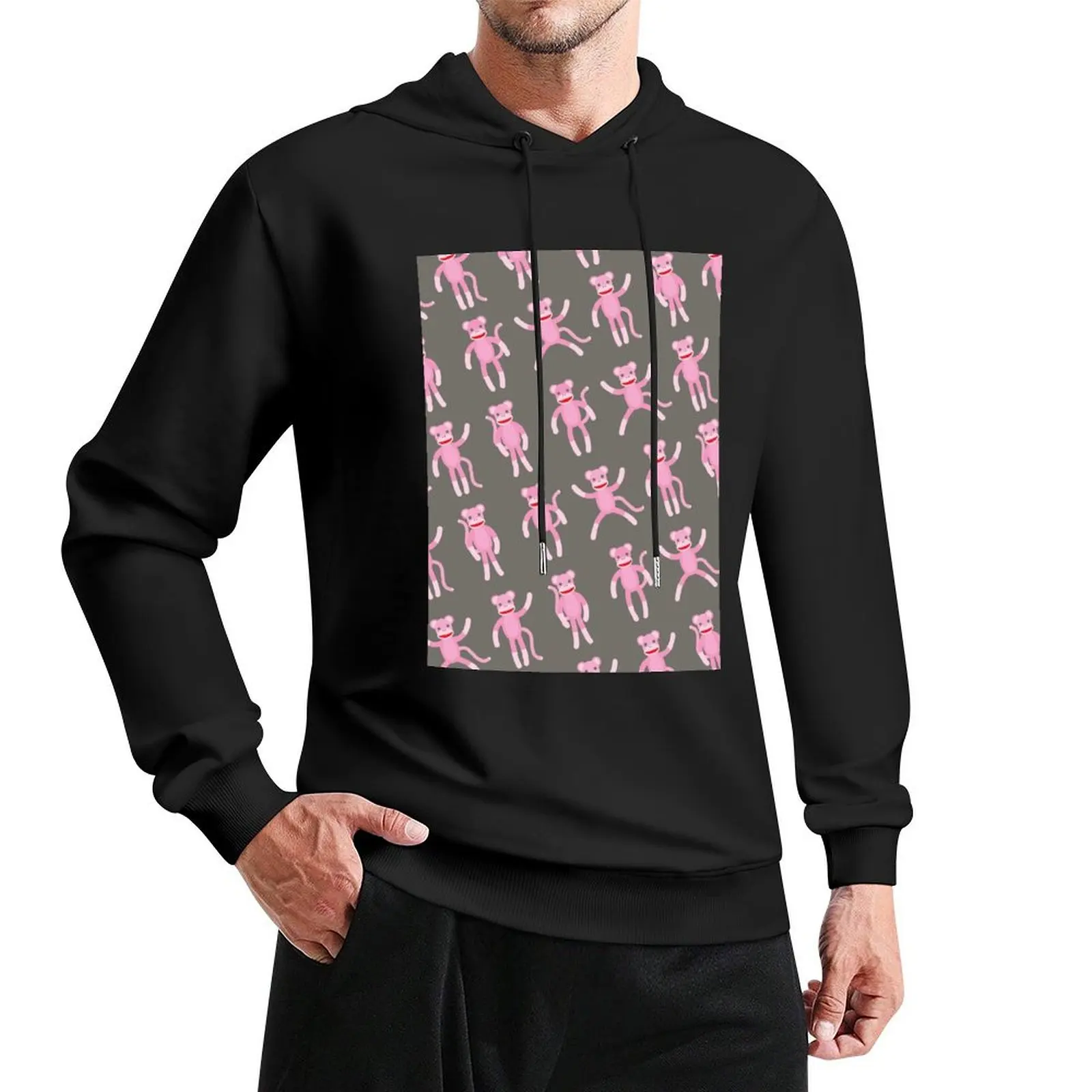 

Posing Pink Sock Monkeys Pullover Hoodie mens designer clothes graphic t shirts men men clothing new in hoodies and blouses