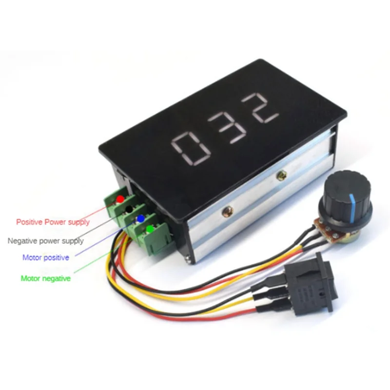 DC 6-60V 12V 24V 36V 48V 20A DC Motor Speed Controller Regulator Motor Speed Controller Forward-Reverse Exchanger