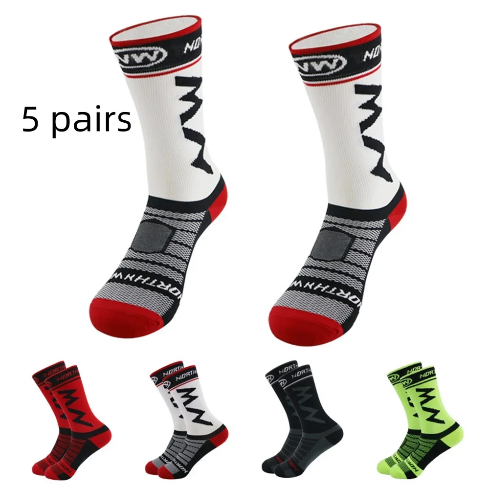 

5 pairs High Quality Professional Brand Sport Socks Summer Breathable Outdoor Sports Racing Cycling Socks