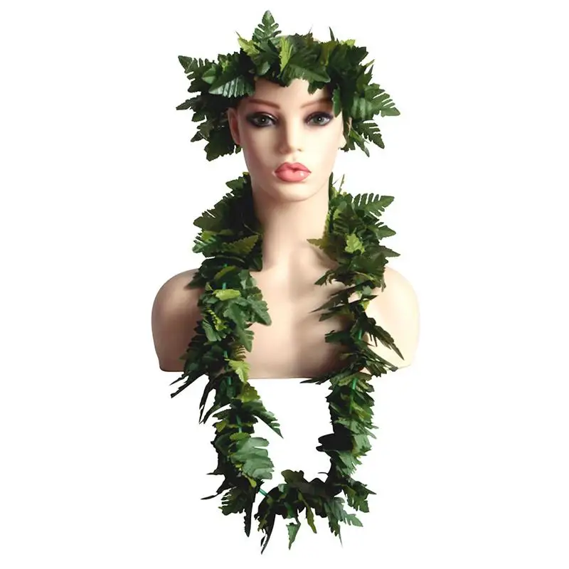 Kids' Party Supplies Necklace Garland Dance Party Tropical Flower Bracelet Wreath Silk Beach Theme Set Supplies Pool