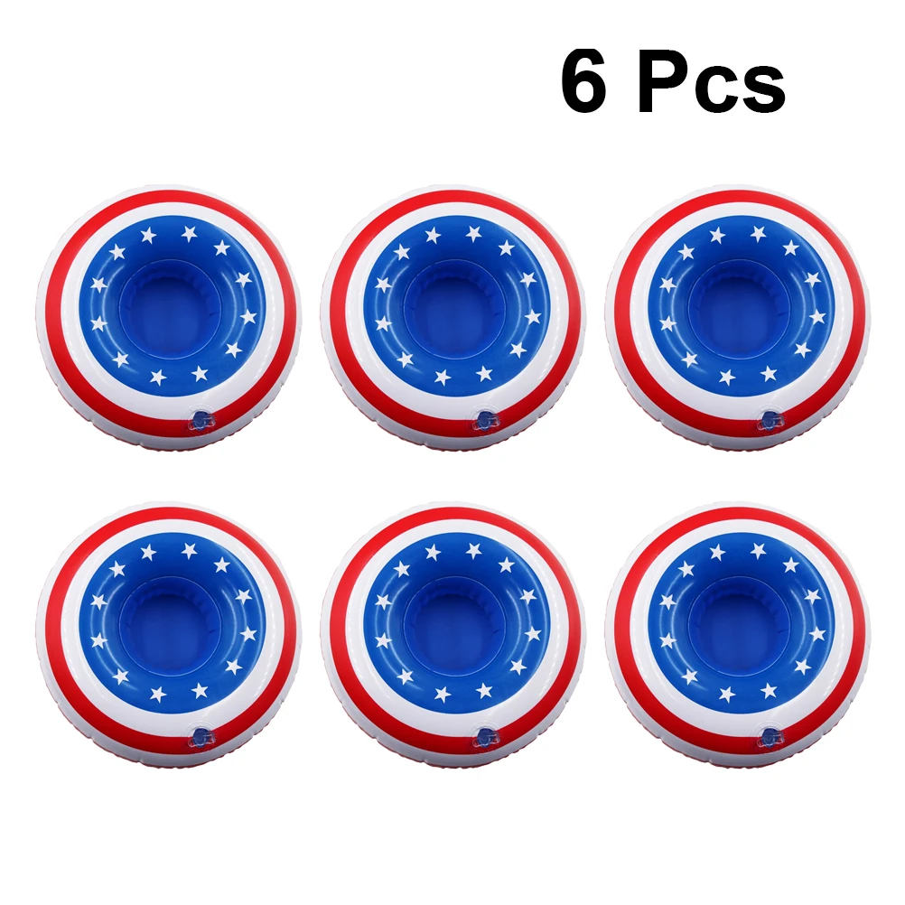

6pcs Inflation Placemats American Table Cupholders PVC Material Party Decor Heat Resistant Anti Slip Protect