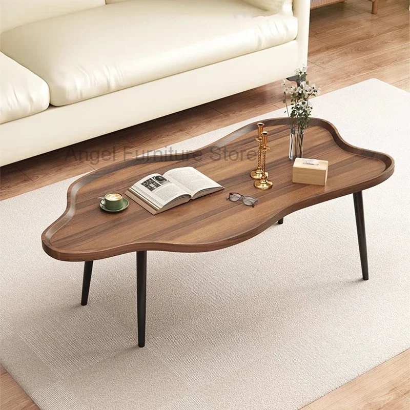 Nordic Antique Coffee Tables Designer Simple Modern Aesthetic Center Side Table High Irregular Basse De Salon Home Furniture