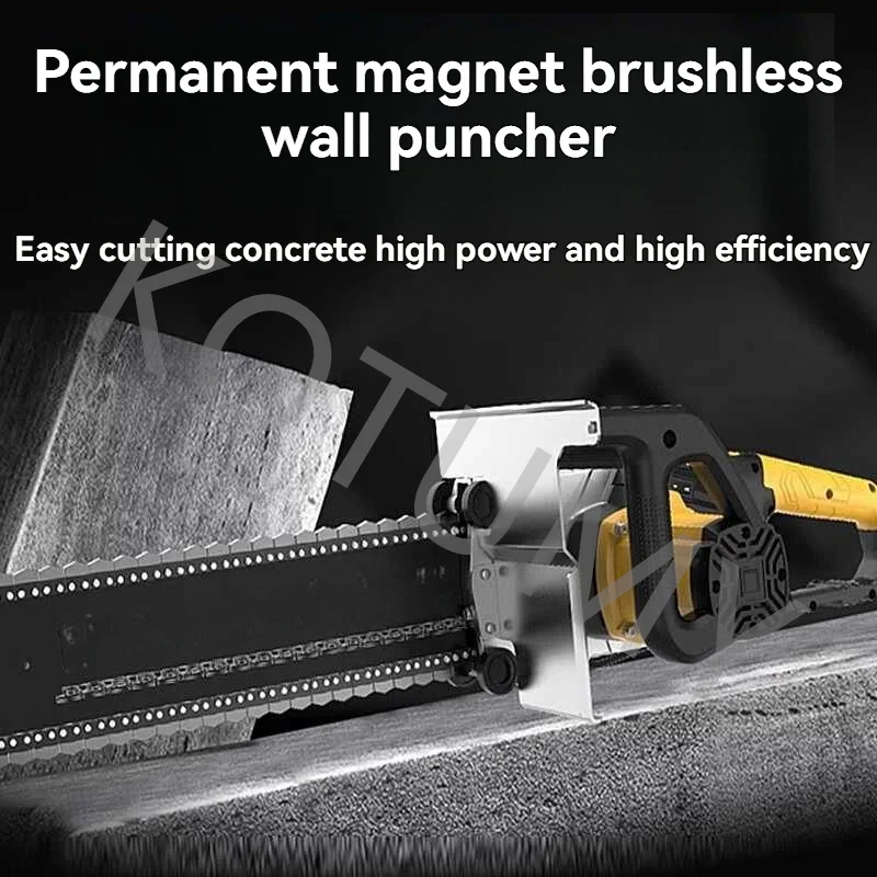 220V Electric Chain Cutting Saw Brushless Diamond Stone Cutting Machine Multi-Function Concrete Wall Puncher Door Cutting
