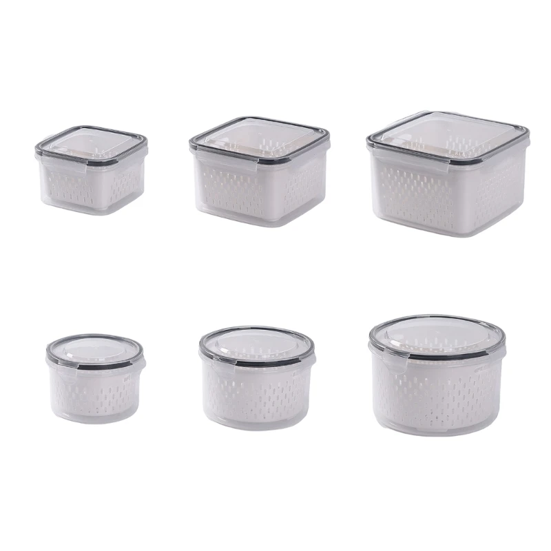 Sealed Storage Containers for Refrigerator Efficient Double Layer Crisper Sealing Box with Lid Food Organization Drop Shipping