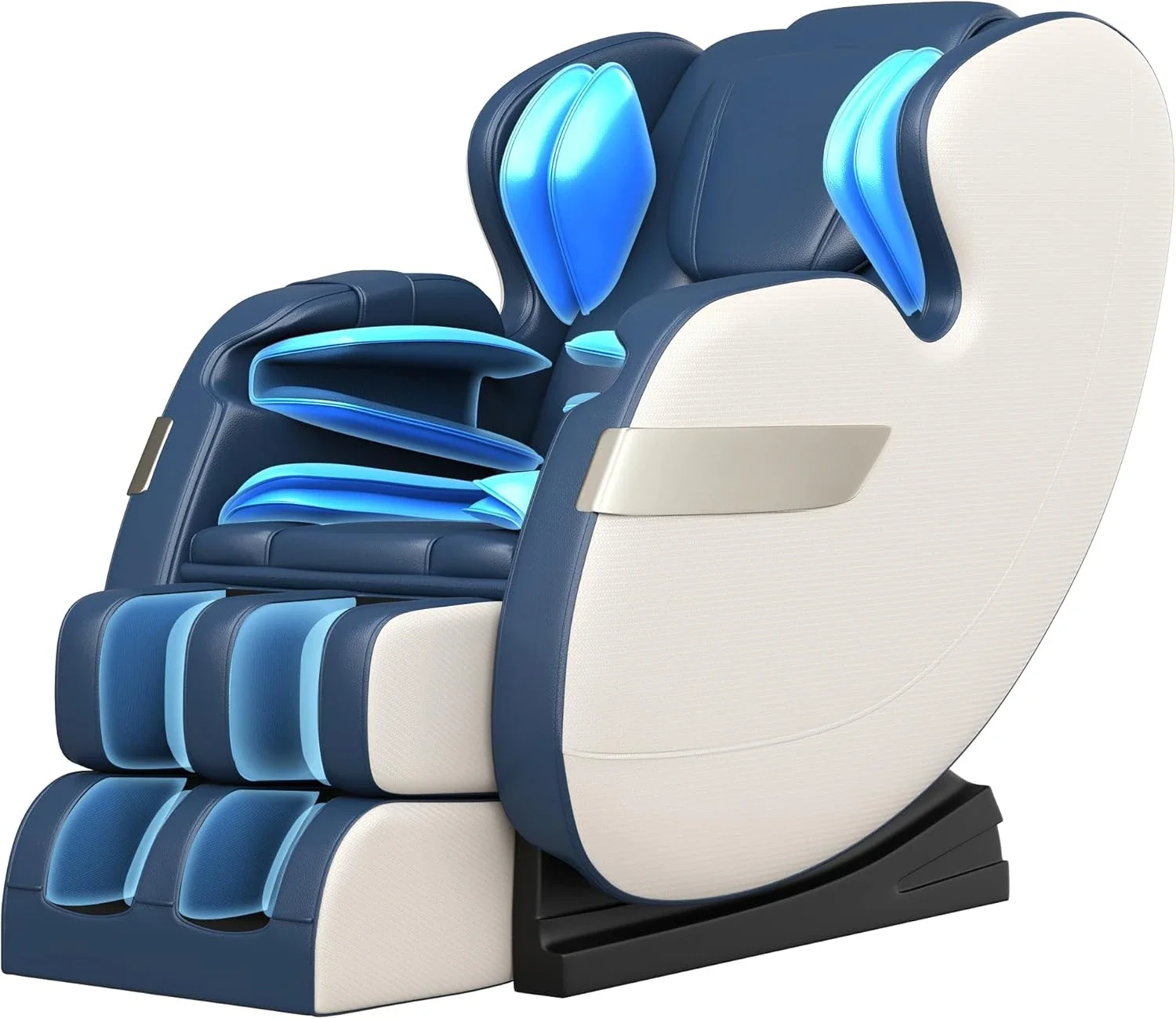 

2025 Full Body Massage Chair of Dual Core, Zero Gravity, with App Control, Bluetooth, Lower Back ,Foot Roller,Blue Massage Chair