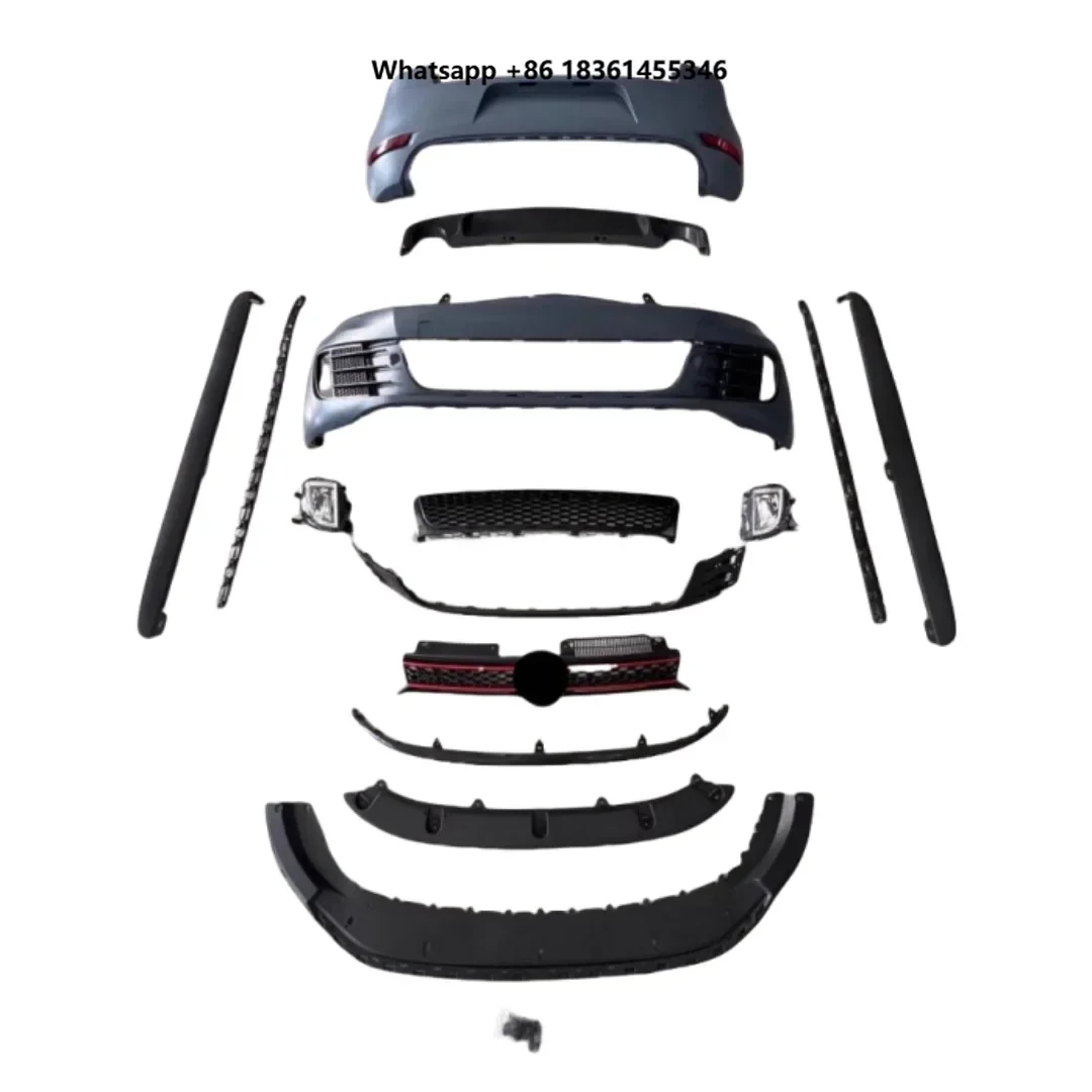 

For Golf 6 modified GTI big surround Car Accessories Unpaint Front Bumper Rear bumper Side skirt Assembly