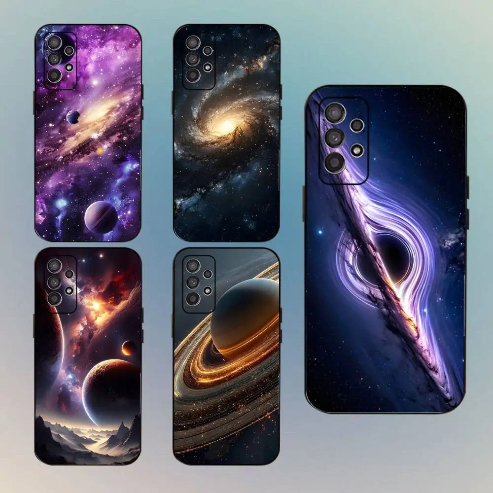 

Galactic Universe Phone Case For Samsung Galaxy A13,A21s,A22,A31,A32,A52,A53,A71,A80,Soft Black Shell