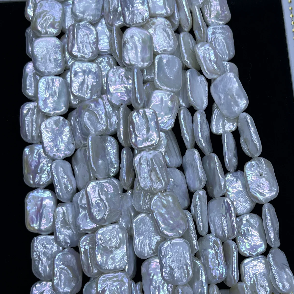 

Natural Freshwater Baroque squares Pearl 13x8mm 4A Loose Bead Jewelry Make DIY Necklace Bracelet Accessories Gift Women Wedding