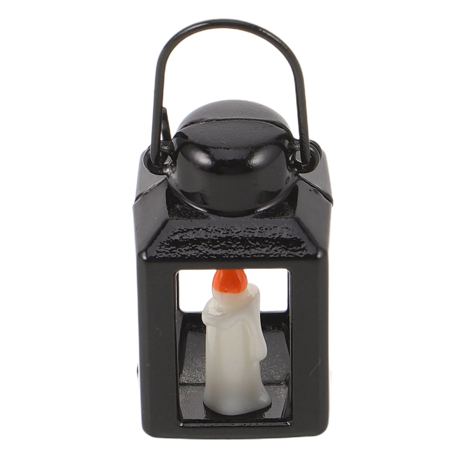 Miniature Iron Holder Retro Lamp Tiny Vintage Lighting for Dollhouse Garden Accessories Fireplace Miniature Lamp
