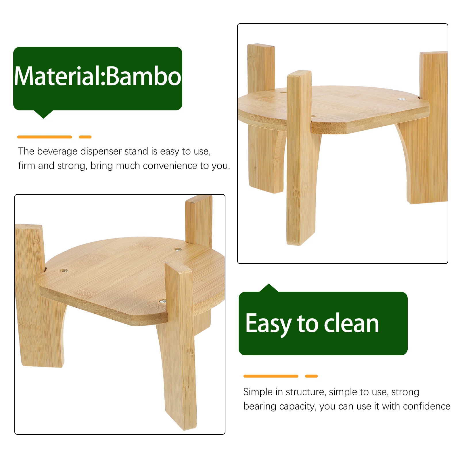 Soporte dispensador de bebidas con Base de bambú, florero de agua para bebidas, planta de tanque de peces, soportes de exhibición de bebidas de boda para interiores