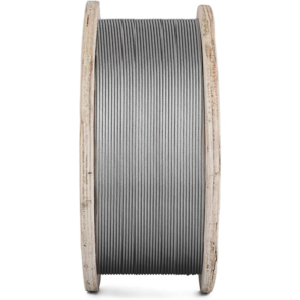 1000 Ft Stainless Steel Cable Railing 1/8" 1x19 Wire Rope for Railing Decking DIY Balustrade