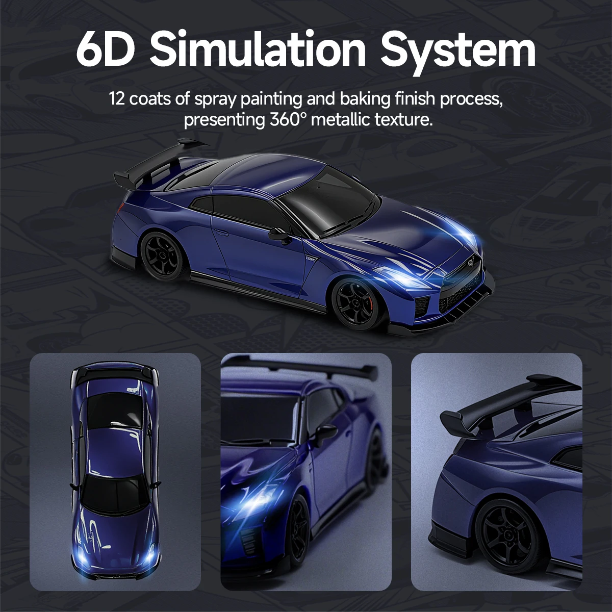 سيارة Mcarro MC061 1:43 4WD Drift للأولاد، سيارة RC صغيرة، هدية للأولاد