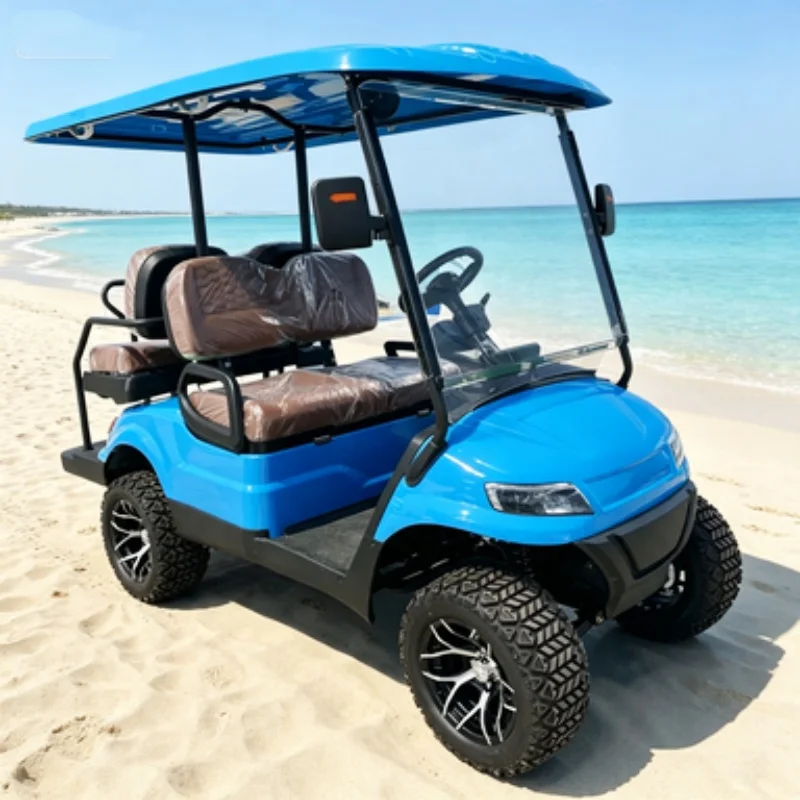 Dylante Best-Selling Electric Golf Cart Golf Course Special Hunting Cart Touchscreen Multimedia Upholstered Seat 12-Inch Tires