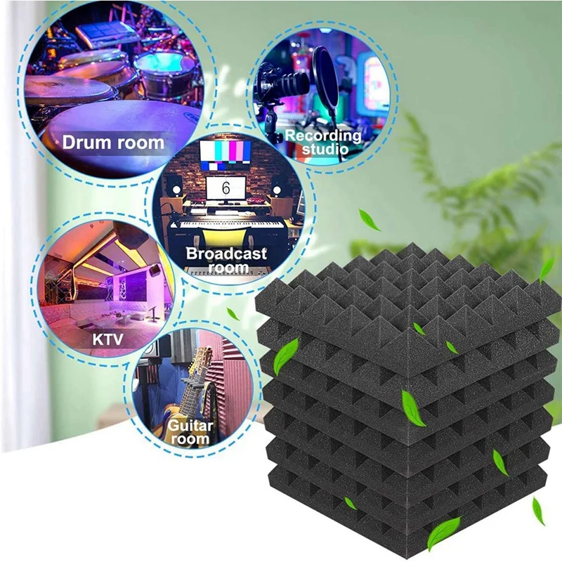 48Pcs 30X30X2.5Cm Sound Insulation Cotton Sound Insulation Foam Sound Insulation Foam