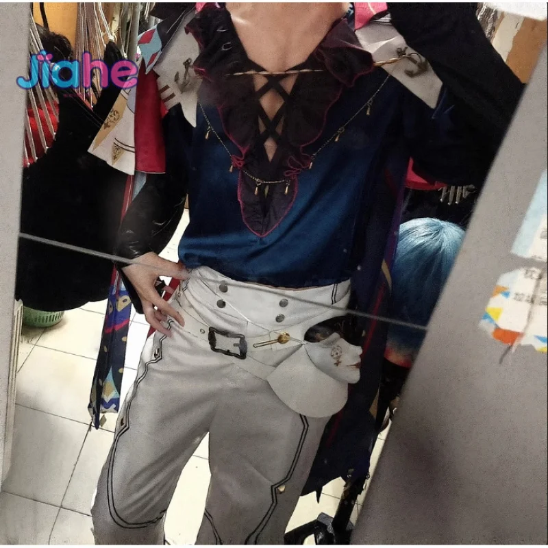 ゲーム嵐の波ブラントコスプレ衣装ハロウィンパーティー帽子マントかつら小道具セット男性女性新しいハンサムブラント制服 XS-XXXL