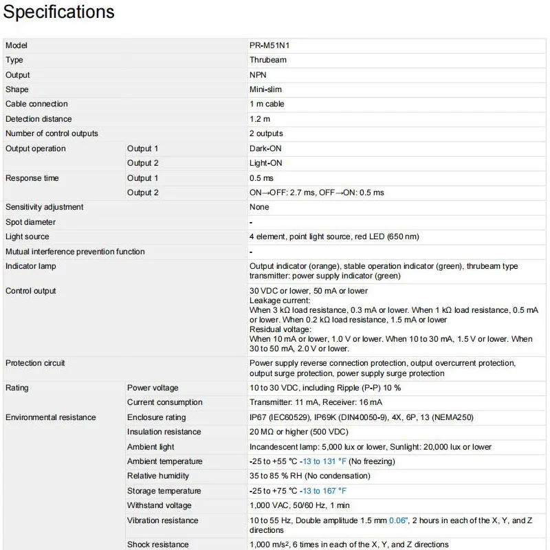 PR-M51N1 KEYENCE Penetration-type photoelectric sensor, large quantity, welcome to consult.