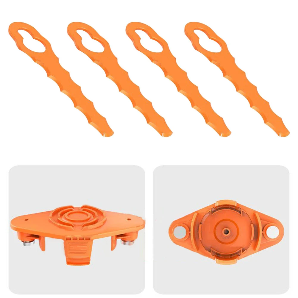 

4 Pcs Grass Cutter Plastic Blade Lawn Mower Fit For Worx WG150/WG151/WG151.5/WG152 Trimmer Lawn Mower Replacement Accessories