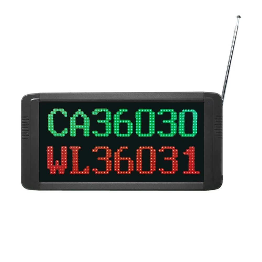 Restaurant Wireless Calling Pager System Customized Host Voice Reporting Broadcast Display Receiver For Cafe Bar Club Hotel