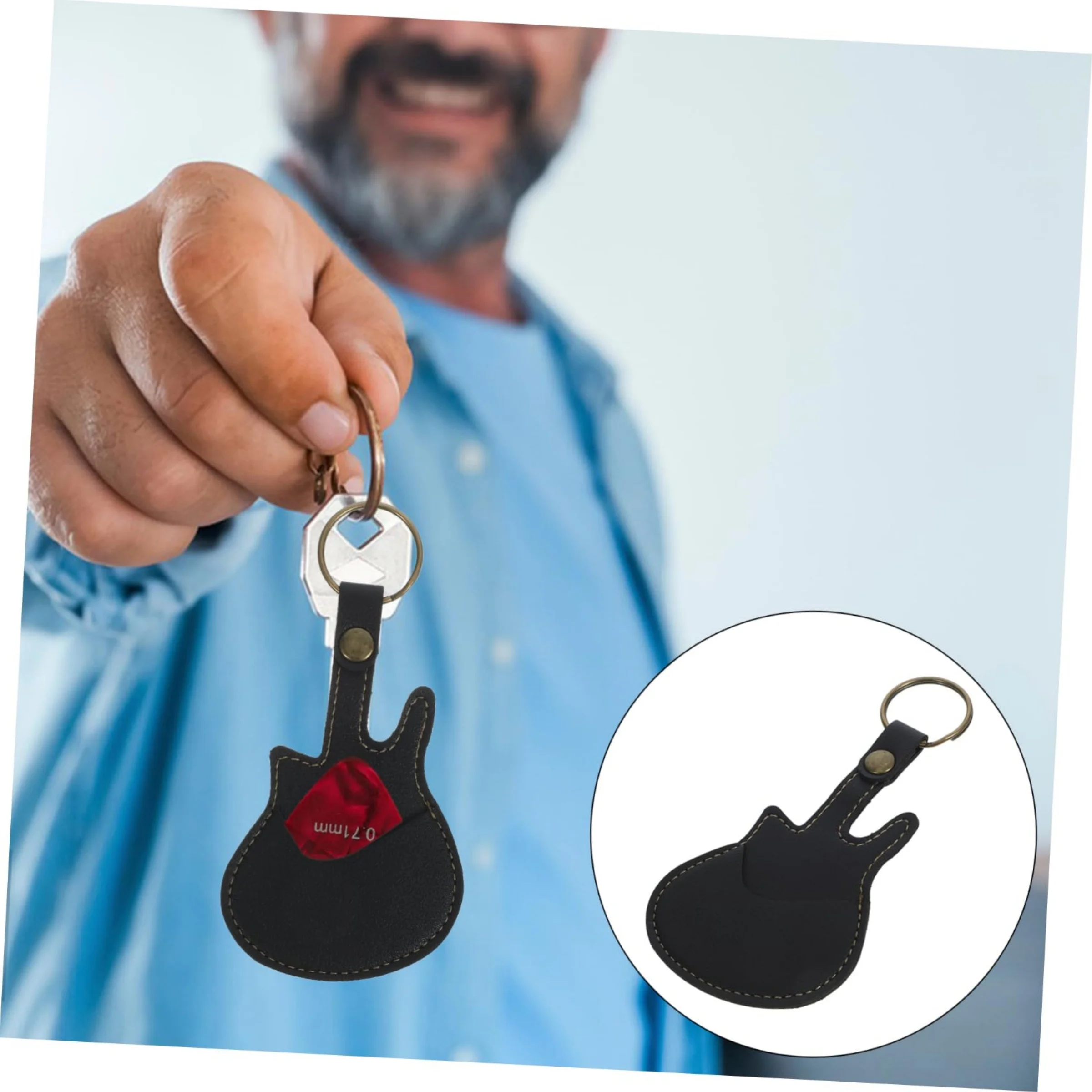 

1pc Guitar Picks Holder Case Artificial Leather Acoustic Electric Guitar Pick Case Bag Musical Instrument Accessories for you