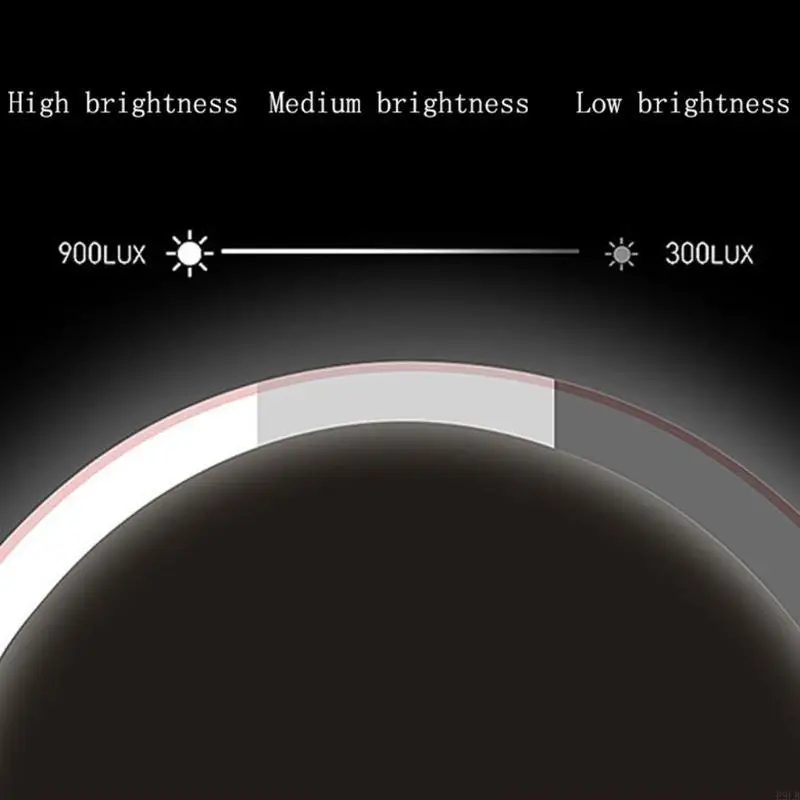 مرآة مكياج مكبرة جديدة لعام 2025 مع حامل للهاتف المحمول وراديو FM وشحن لاسلكي