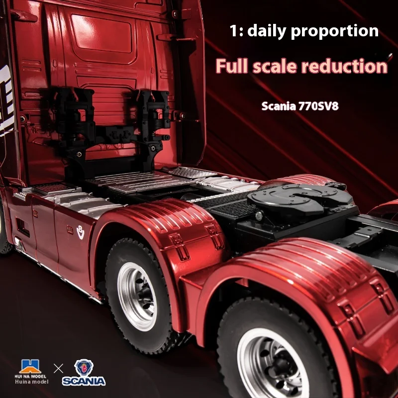 Huina 1501 2025 New Scania Remote Control Heavy Truck Trailer Model Traction Car Advanced High end Toy Children Adult