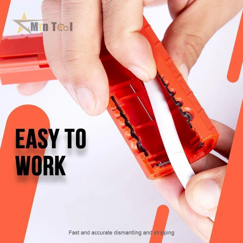 Mintiml Wire Demolisher Mini Portable Stripper Crimper Pliers Tool Cable Stripping Wire Cutter Cut Line Pocket Hand Tool