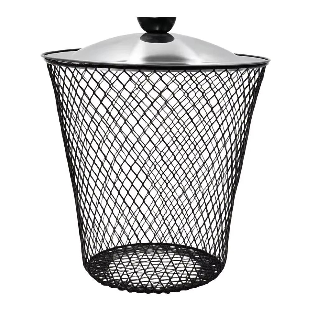 Metal Mesh Worm Composting Bin With Lid Underground Vermicompost Basket Earthworm Compost Pail Garden Soil Fertilizer Maker