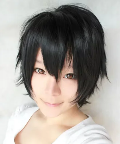 Kirigaya Kazuto Cosplay Wig Short Black Costume Sword Art Online Kirito Synthetic Hair Cos Wigs Peruca Pelucas