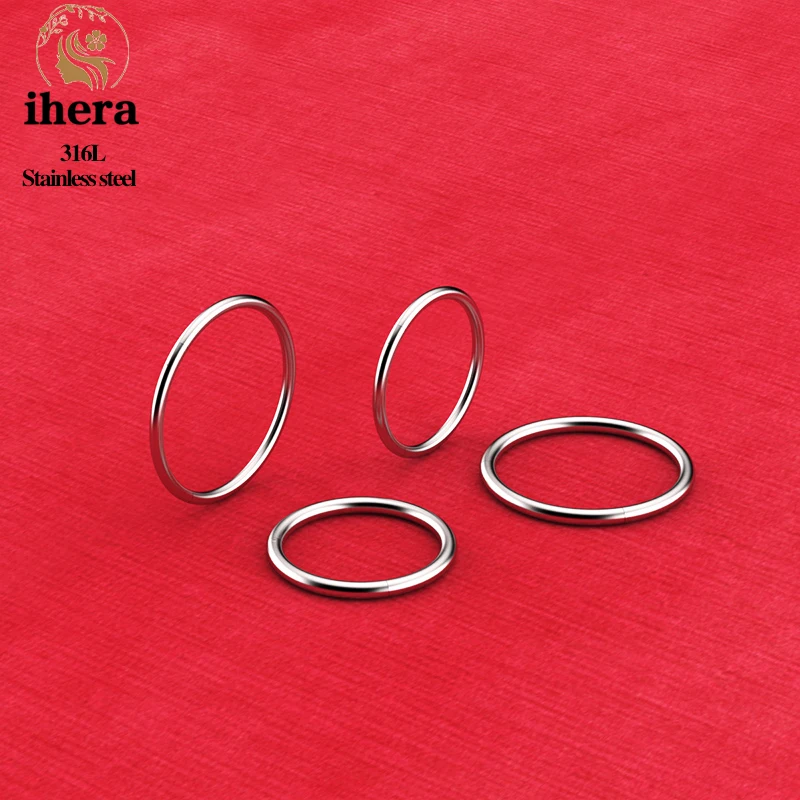 10PCS Silver Color Stainless Steel Small Nose Rings Septum Piercing Clicker Gold Color Round Earrings Hoop Ear Cartilage Jewelry