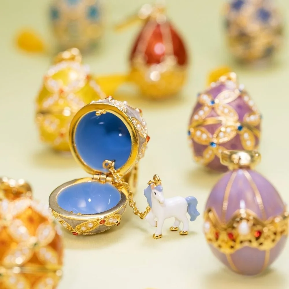 New Fashion Enamel Egg Pendant Necklace Chinese Style Opened Design Easter Egg Necklace Twelve Zodiac Signs Openable Pendant