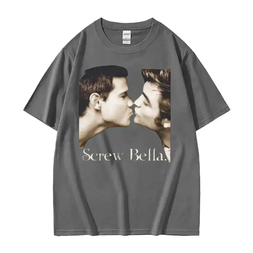 Twilight Funny Meme T-Shirts Screw Bella Retro T-Shirt Herren Damen Harajuku Mode Sommer Übergroße Y2k Streetwear Unisex – Detail 6