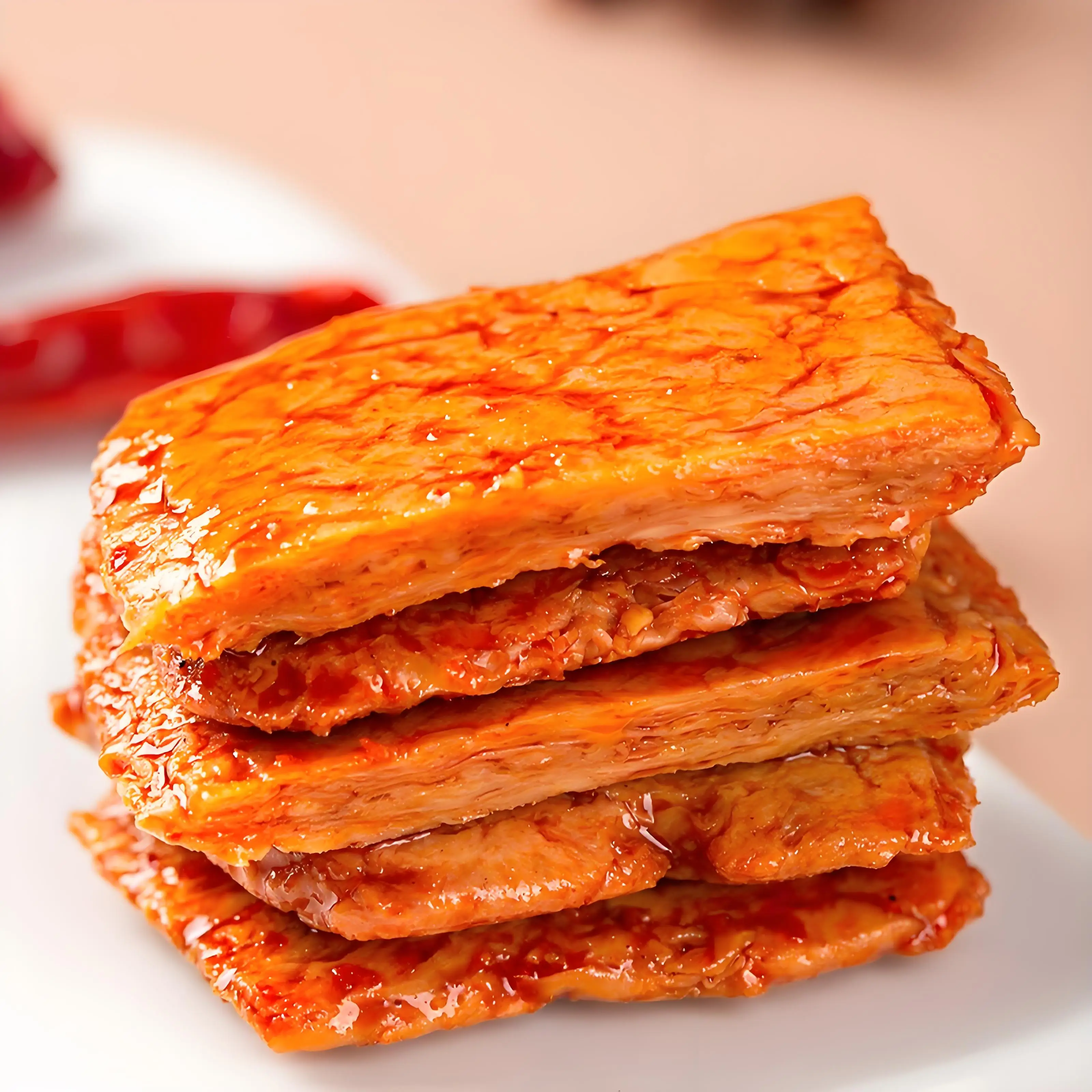 يوانشي، إمبراطوري - نمط نباتي - لحم بنكهة حارة، عبوة من 3 قطع، 90 جرام/الحقيبة