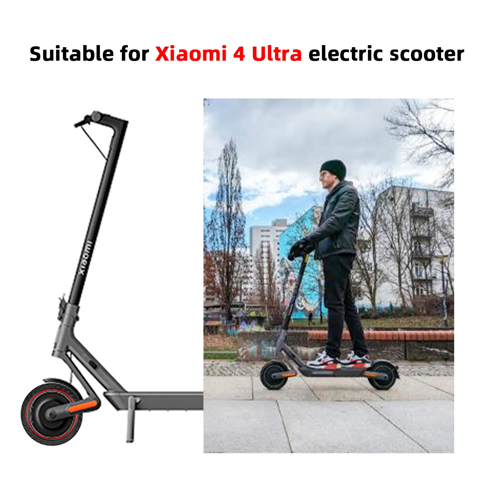 Ulip 10 Icnh 250x64 Thickened Off-road Solid Tire 250*64 Ultra-Wear Resistant Tubeless Tyres For Xiaomi 4 Ultra Electric Scooter