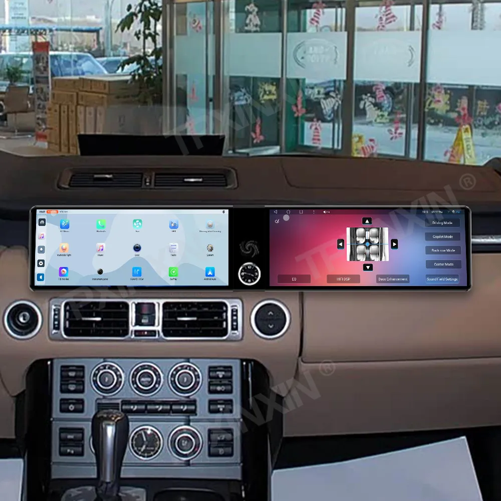 

12,3-дюймовый автомобильный радиоприемник с двойным экраном для Land Rover Range Rover Vogue 2003 2004, автомобильный мультимедийный видеоплеер, стерео, авто GPS-навигация