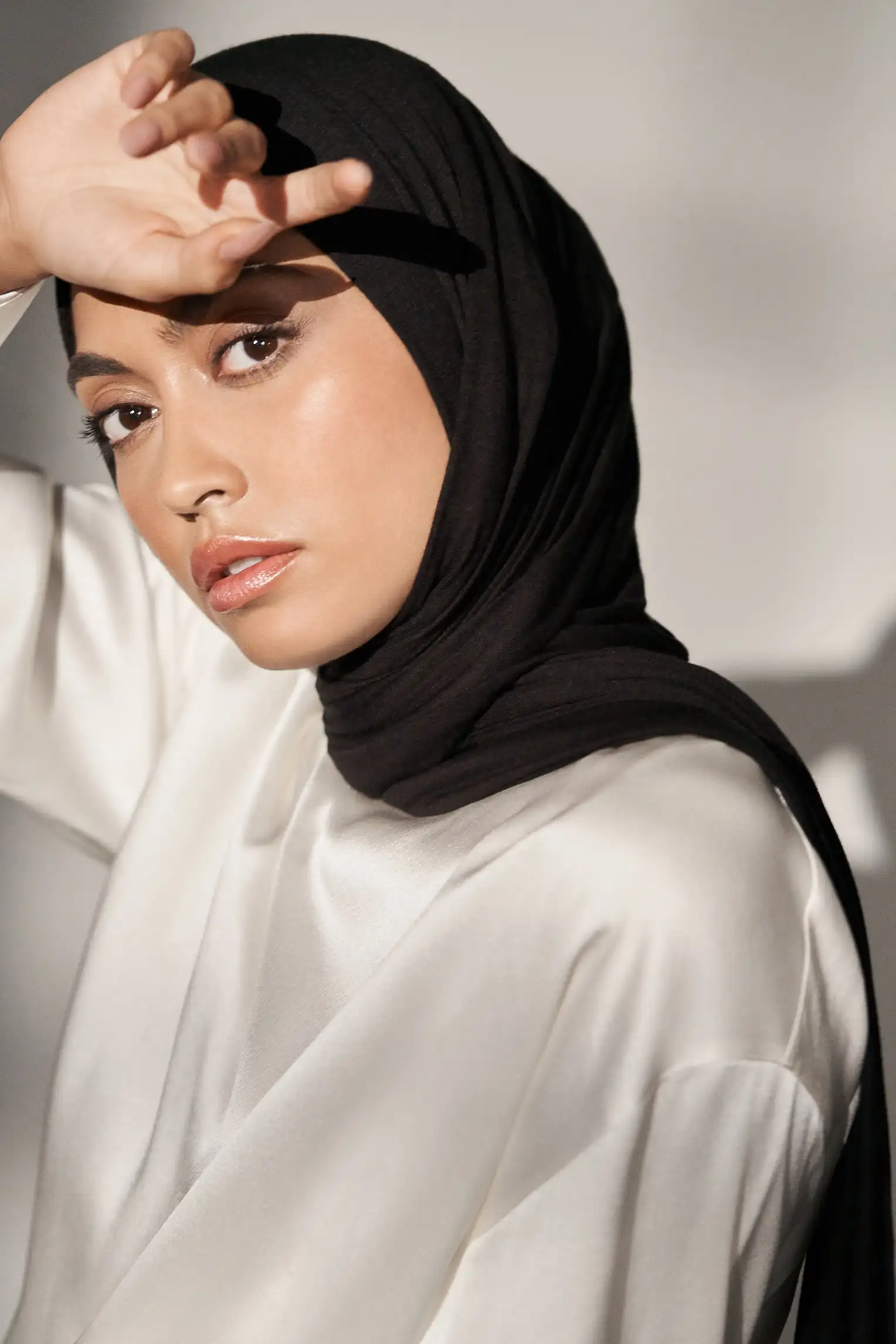 29 farben Günstige Jersey Hijab Schal Solide Muslimischen Lange Schals Turban Schal Elastische Baumwolle Arabischen Kopftuch Kopf Wraps Saudi Hijabs – Detail 8