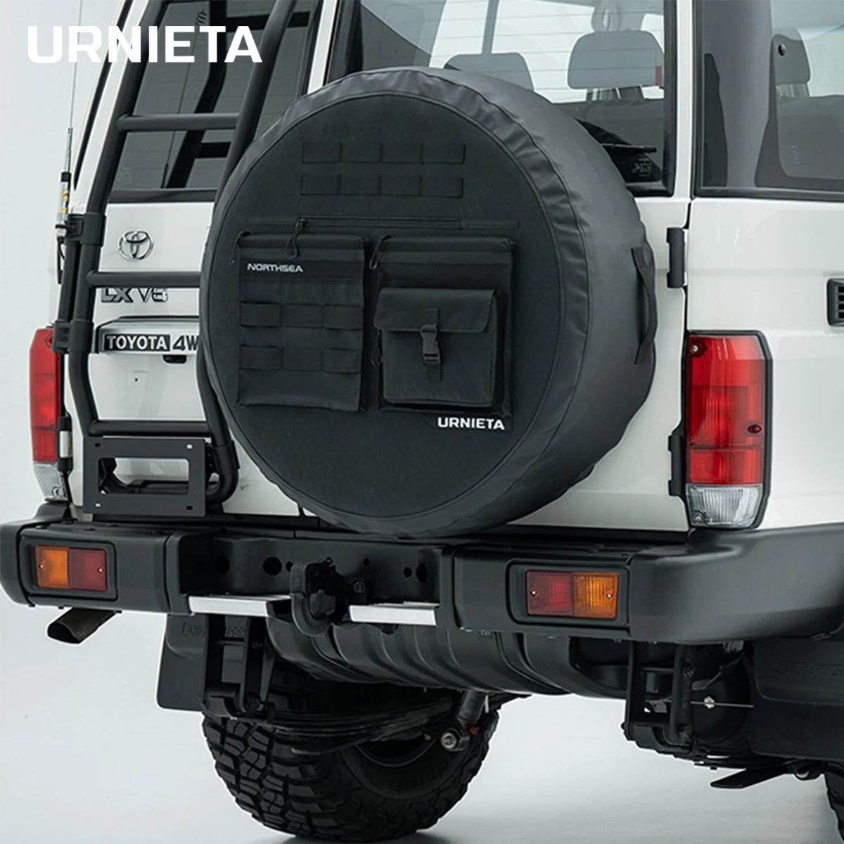 URNIETA Premium X-PAC Waterproof Spare Tire Cover for Toyota LC70 Series (LC71/76/78/79)