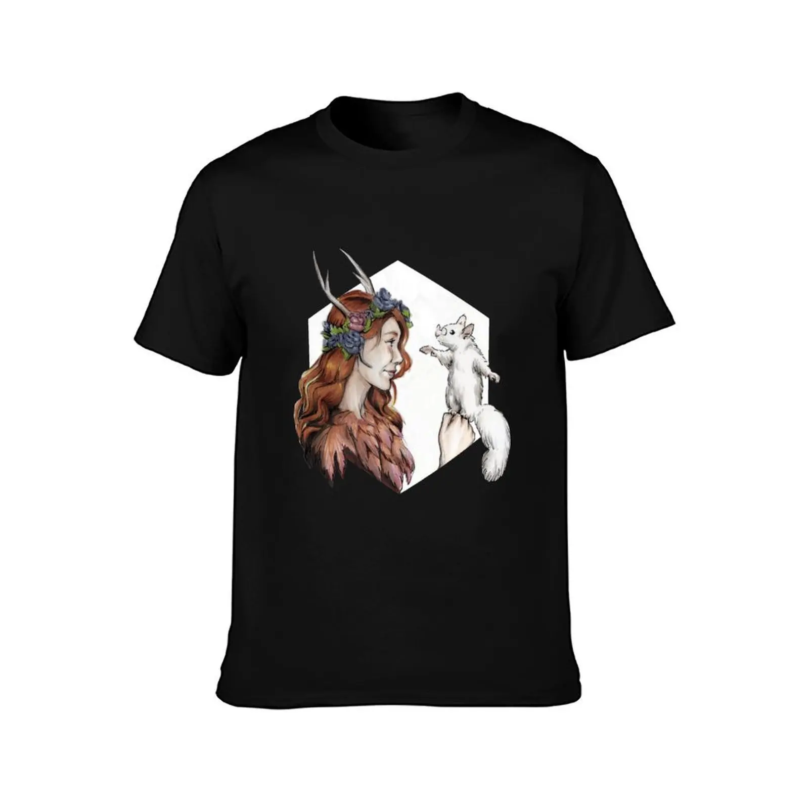 Speak with Animals T-Shirt, Summer Casual Cotton Tee, Oversized Streetwear Tops, Vintage Graphic Print, Loose Fit Short Sleeve