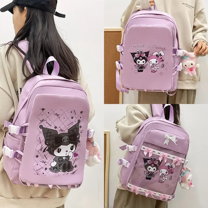 Sanurgente-Sac à Dos Étanche de Grande Capacité pour Étudiant, Cartable, Hello Kitty, Clow M, Déroulement, Chien, Mignon, Nouveau