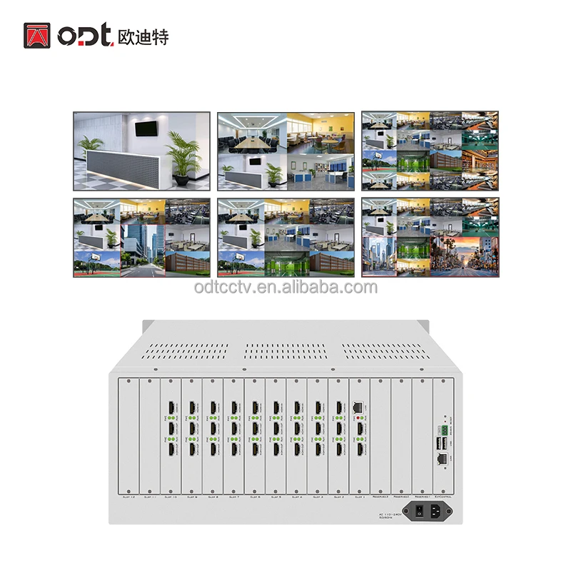 2026 Professional 20-Port HD-MI IP Video Decoder Matrix Heavy Duty Network Decoder for Command Center 1/4/9/16Multi-View Segment