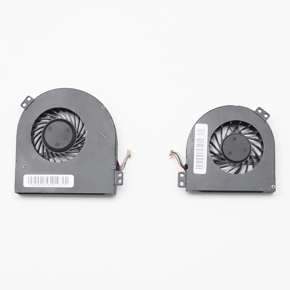 Original Cooler Fan For Dell Precision M4800 CPU+GPU Cooling Fan DC28000DDD0 DC28000DEDL 02K3K7 0WGVF Repair Replacement Fan