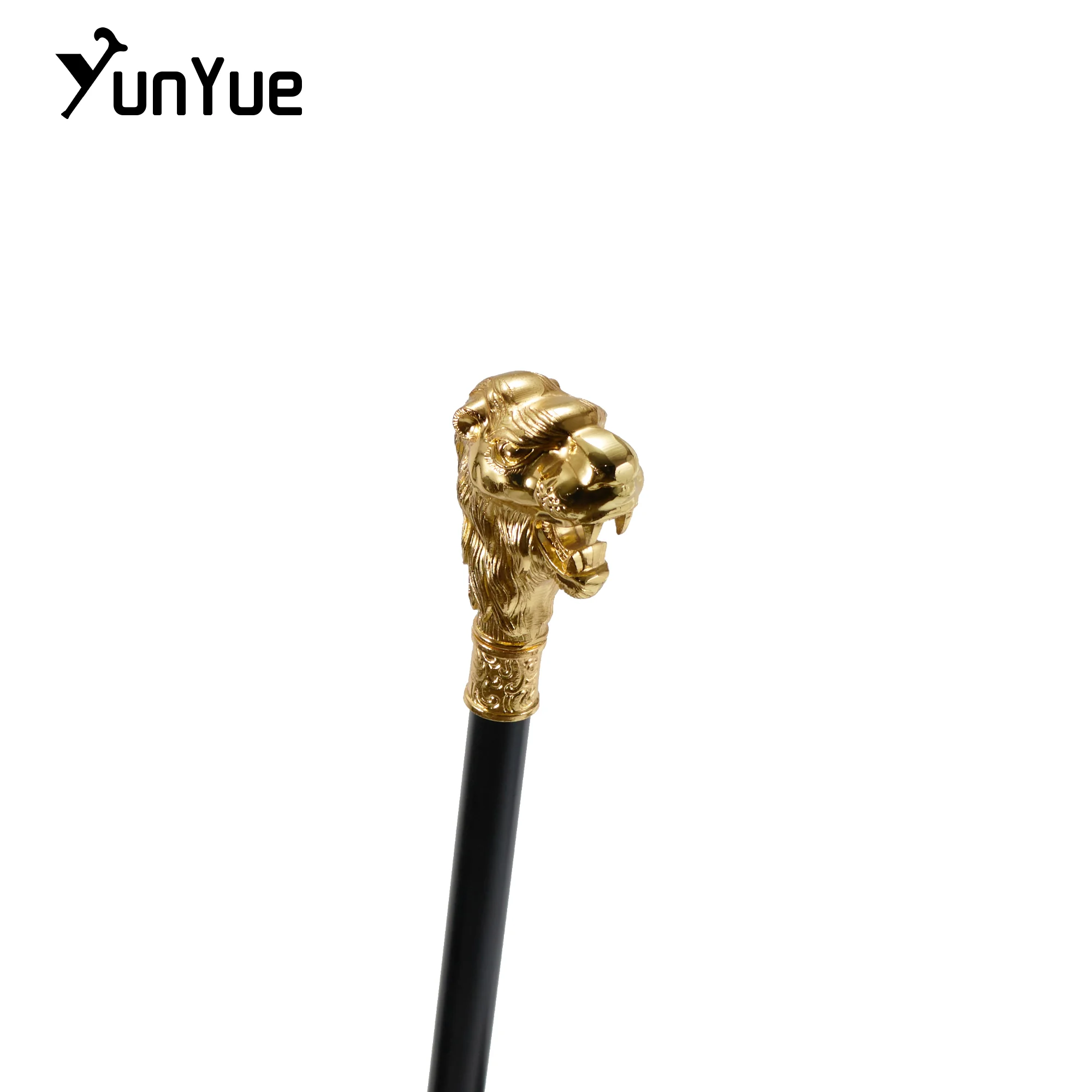 الذهب الأسد الملك رئيس موضة عصا للمشي للحزب ديكور عصا للمشي شهم أنيقة تأثيري قصب كروسييه المقبض 93 سنتيمتر #5