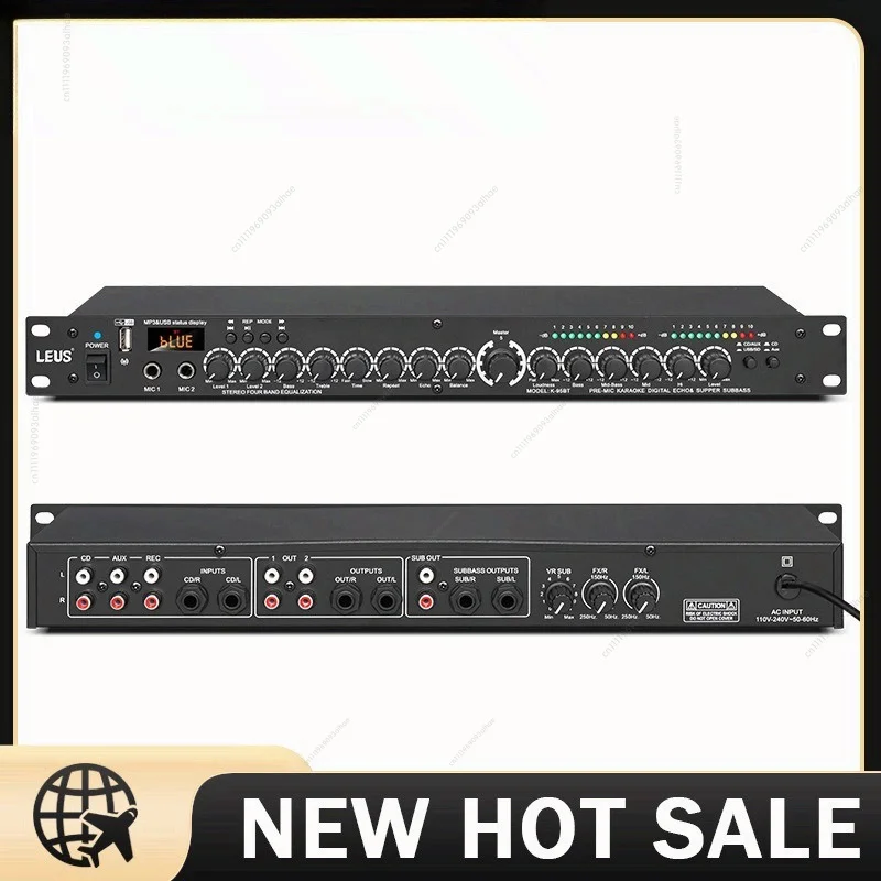 Audio Mixer Mixing Console Bluetooth USB Stereo EQ Sound Effects Tuning Mixer for LEUST4