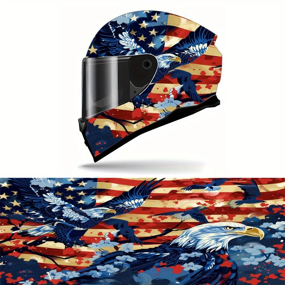 

Hard masculine eagle, American flag, hot-selling style, exquisite, cool, gift, motorcycle helmet sticker - durable PVC, motorcyc