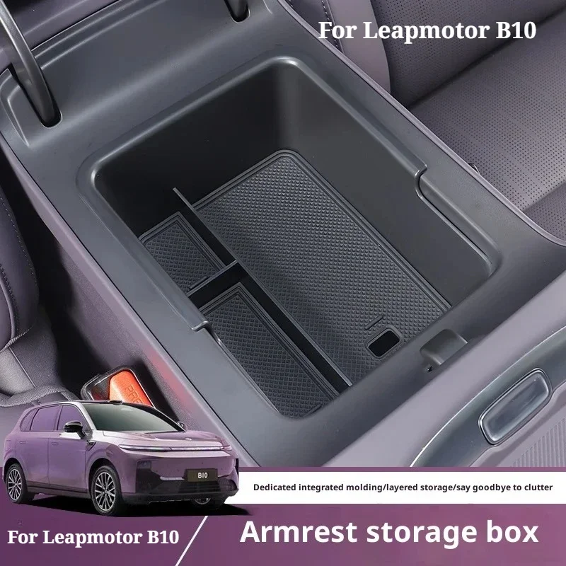 

For Leapmotor B10 Armrest Box Storage Box Center Console Organizer Container Leapmotor Car Interior Modification Decoration