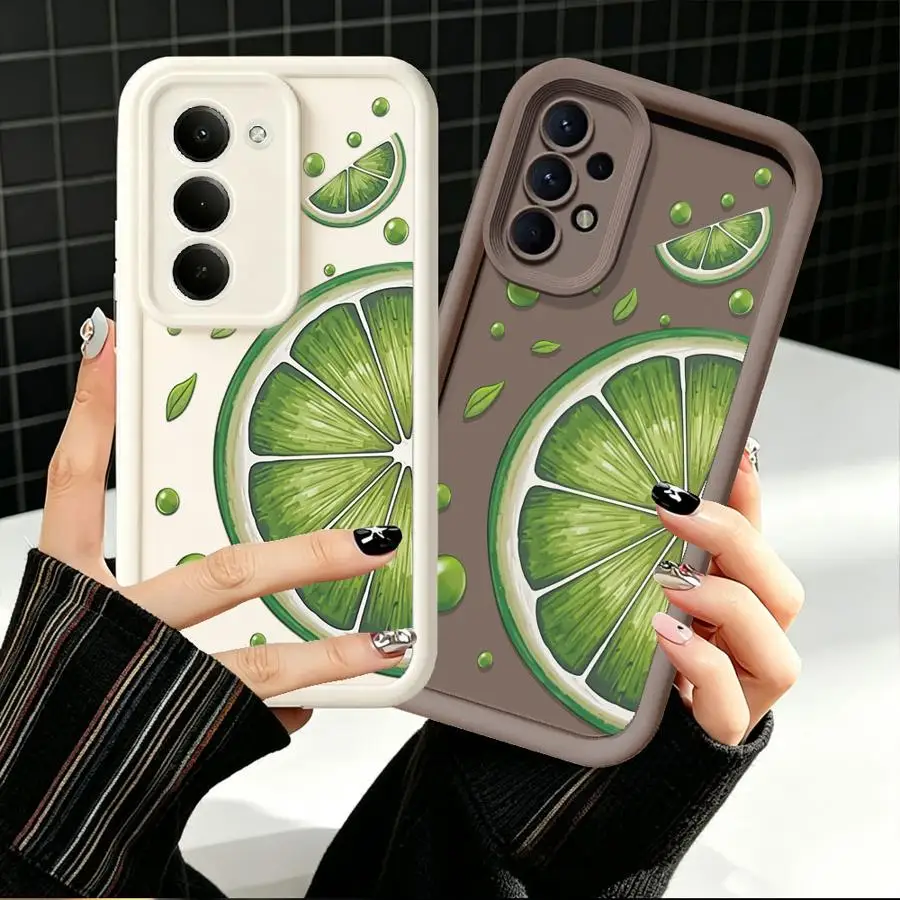 Phone Cover Case for Samsung Galaxy A11 A21s A05A73 A06 A36 A13 A30 A16 A25 A15 A24 A12 A07 A14 A22 A50 A52 A35 A17 Lime Slice